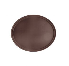 CAC China PDTO-2722BN Brown Plastic Oval Super Tray (6 Each Per Case)