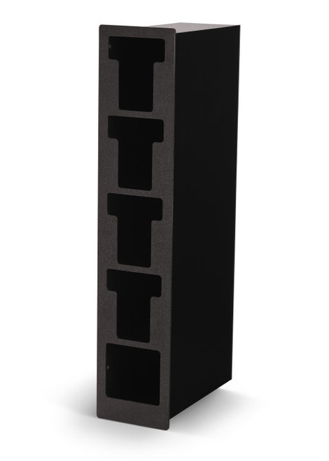 Vollrath FML-4VS 6.5" W x 13" D x 31.5" H Black Plastic (4) Lid Columns Vertical Mounts Flush Mount Lid & Straw Holder