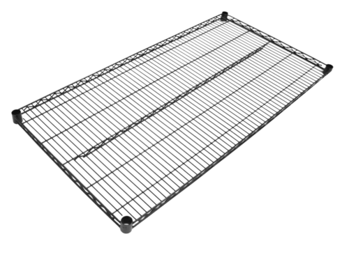 Omcan USA 48097 24" D x 36" W Black Epoxy Wire Shelf