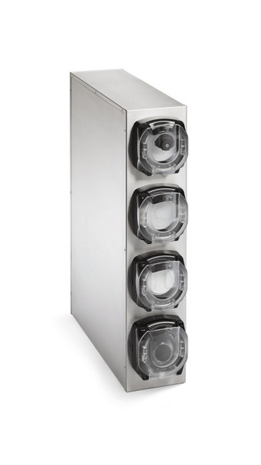 Vollrath K58824 7.13" W x 31.63" H x 23.38" D (4) Compartment Stainless Steel LidSaver3 Lid Dispenser Cabinet