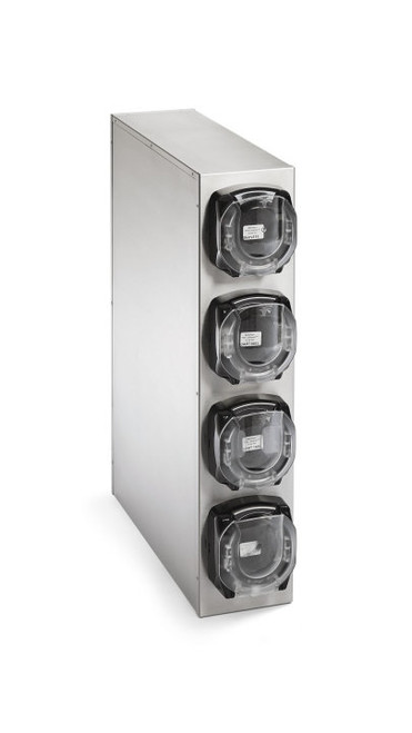 Vollrath K58824 7.13" W x 31.63" H x 23.38" D (4) Compartment Stainless Steel LidSaver3 Lid Dispenser Cabinet