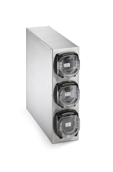 Vollrath K58823 7.13" W x 23.38" D x 24" H Stainless Steel Countertop LidSaver3 Lid Dispenser Cabinet