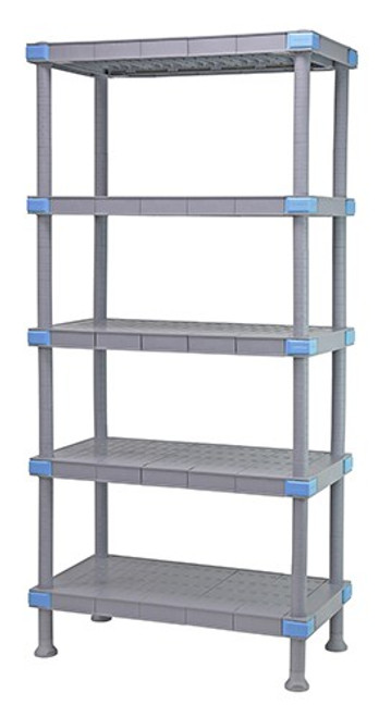 Quantum QP214250SS-5 42" W x 21" D Gray 5 Shelves Millenia Shelving Unit