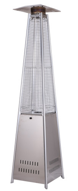 Omcan USA 47878 Stainless Steel Powder Coat Finish Propane Patio Heater - 42,000 BTU