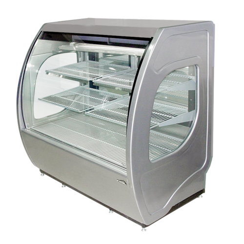 Howard McCray ELITE-6-DC-HC-G 24 Cu. Ft. Curved Glass Full Service 4 Shelves Elite Series Refrigerated Bakery Display Case - 115 Volts