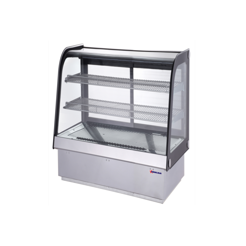 Omcan USA 47560 30" W White Stainless Steel 2 Shelves Refrigerated Showcase - 110-120 Volts