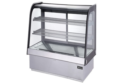 Omcan USA 47560 30" W White Stainless Steel 2 Shelves Refrigerated Showcase - 110-120 Volts