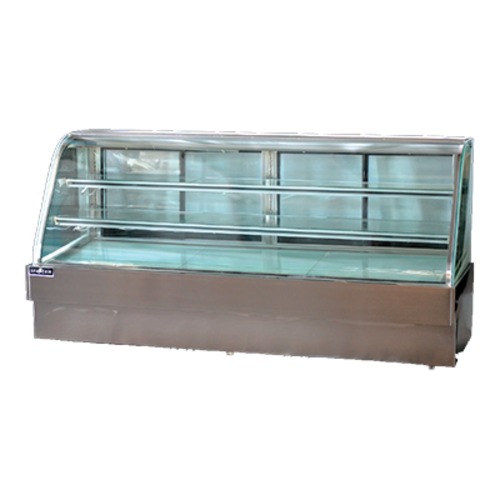 Spartan Refrigeration SD-96 47.25" W Stainless Steel 2 Shelves Full Service Curved Glass Deli Case - 110 Volts