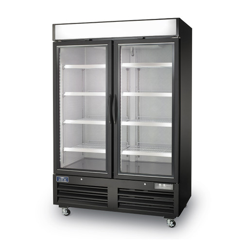 Arctic Air AFGDM49 54" W x 81.5" H Black Exterior Merchandiser Freezer - 115 Volts