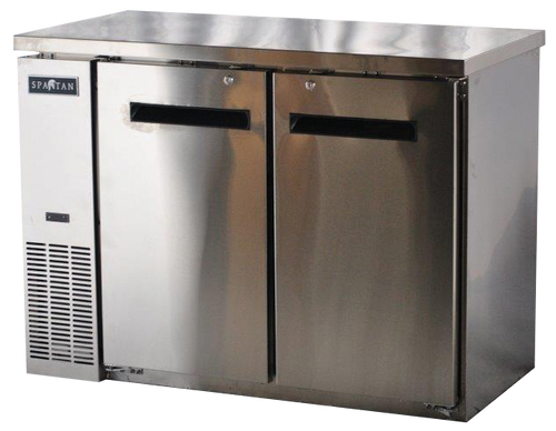Spartan Refrigeration SSBB-48 48.88" W Stainless Steel 2 Solid Doors Back Bar - 115 Volts