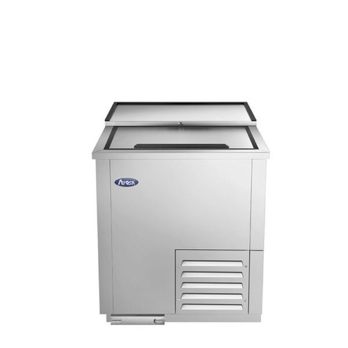 Atosa USA, Inc. MBGF24GR 5 Cu. Ft. Stainless Steel Slide Top Glass Froster - 115 Volts