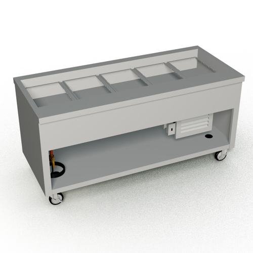 Duke TCM-74SS-N7 74"W x 32"D x 36"H 8" Deep Stainless Steel Mobile Thurmaduke Cold Food Unit - 120 Volts 6.78 Amps