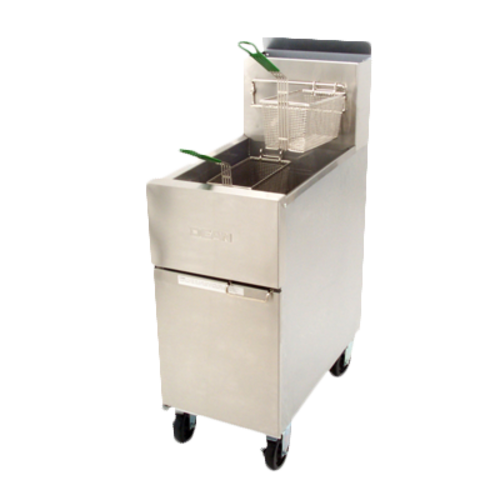 Dean Industries SR142G-LP 43 Lbs. Stainless Steel Liquid Propane Dean Super Runner Value Fryer - 105,000 BTU
