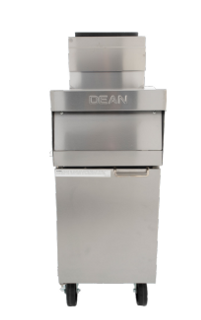 Dean Industries 2PRG50T-LP 50 Lbs. Stainless Steel Liquid Propane Dean PowerRunner Fryer - 120,000 BTU