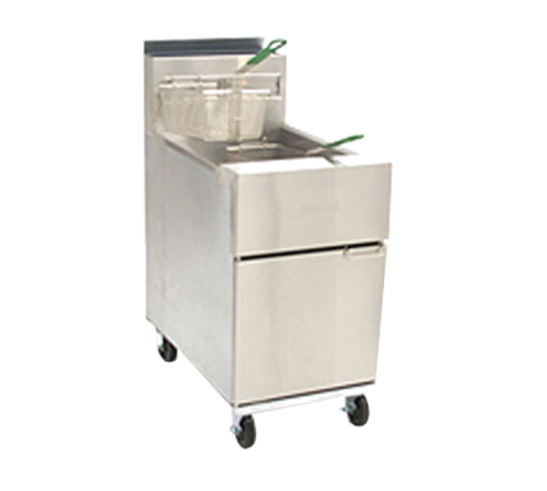 Dean Industries SR162G-LP 75 Lbs. Stainless Steel Liquid Propane Dean Super Runner Value Fryer - 150,000 BTU