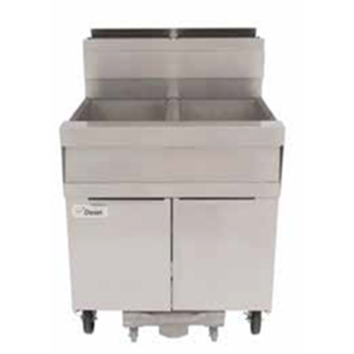 Dean Industries SCFD460G-NG 75 Lbs. Stainless Steel Natural Gas Dean Decathlon Performance Fryer Battery - 600,000 BTU