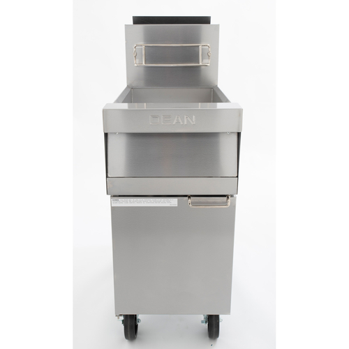 Dean Industries 1PRG50T-SPV-NG 50 Lbs. Stainless Steel Natural Gas Dean PowerRunner Value Fryer - 120,000 BTU