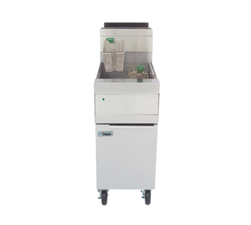 Dean Industries D160G-LP 75 Lbs. Stainless Steel Liquid Propane Dean Decathlon Performance Fryer - 150,000 BTU