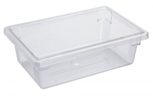 Omcan USA 85116 12" W x 6" H x 18" D Clear Polycarbonate Rectangular Food Storage Container
