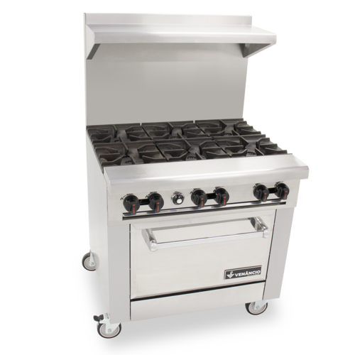 Venancio USA R24CO-24B-NG 24" W 4 Burners Natural Gas Restaurant Range - 158,000 BTU