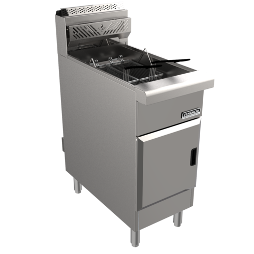 Venancio USA RFB50-NG 16" W Stainless Steel Natural Gas Restaurant Fryer - 120,000 BTU