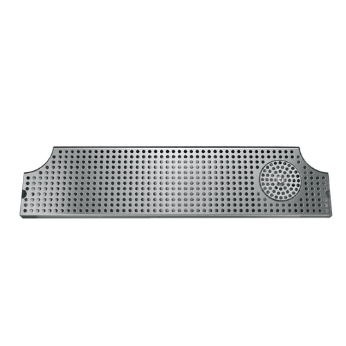 Micro Matic DP-MET-H-34GR-Z 34" W x 8.5" D Stainless Steel with Drain and Glass Rinser Drip Tray Trough