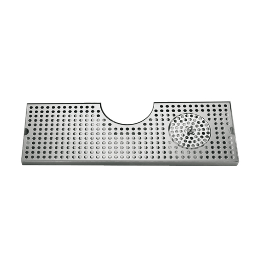 Micro Matic DP-MET-T-24GR-Z 24" W x 8.5" D Stainless Steel with Drain and Glass Rinser Drip Tray Trough