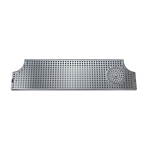 Micro Matic DP-MET-H-28GR-Z 28" W x 8.5" D Stainless Steel with Drain and Glass Rinser Drip Tray Trough