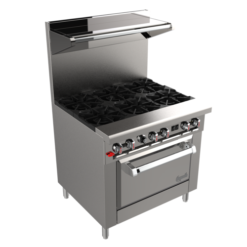 Venancio USA G36ST-12B24G-NG 36" W 2 Burners Natural Gas Genesis Series Restaurant Range - 121,000 BTU