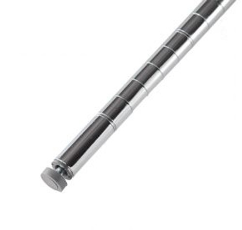 CAC China ACCP-63 63" H Chrome-Plated Metal Post for Wire Shelving (4 Each Per Case)