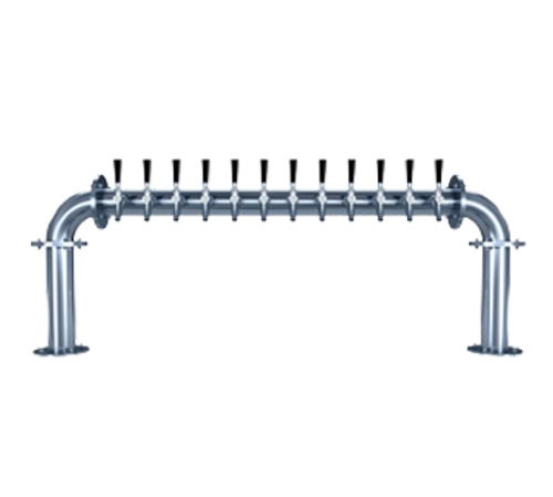 Micro Matic BG-U-12KR Stainless Steel 12 Faucets Glycol Cooled Biergarten "U" Draft Beer Tower