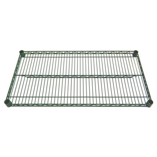 CAC China AEWS-2430 30" L x 24" W 850 Lbs. Weight Capacity Green Epoxy Coated Metal Wire Shelf (2 Each Per Case)
