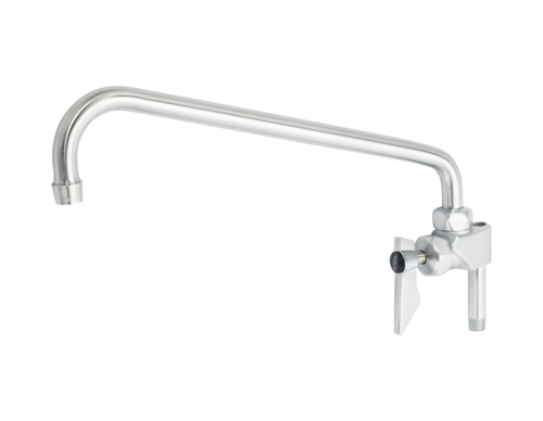 Krowne DX-140 Solid Chrome Plated Ultra-Polish Satin Finish Add-on Faucet with 14" Swing Spout Diamond Series
