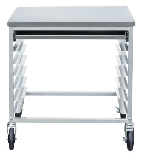 Omcan USA 44722 28.25" W x 18" D x 30" H Aluminum Meat Slicer Cart