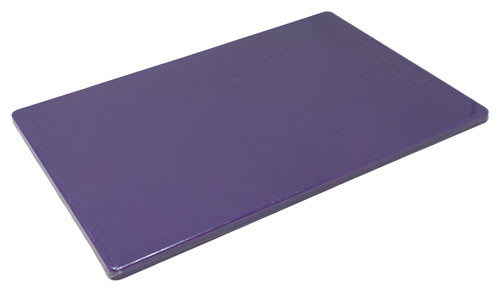 Omcan USA 44275 12" x 18" x 0.50" Thick Purple Rigid Cutting Board