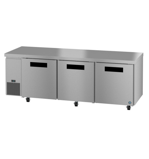 Hoshizaki ULR93B 30.17 Cu. Ft. Three-Section Solid Door Stainless Steel Reach-In Steelheart Series Undercounter Refrigerator - 115 Volts