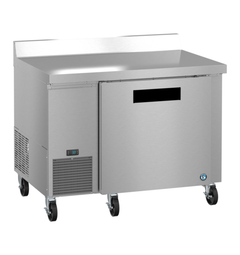 Hoshizaki WLR46B 11.78 Cu. Ft. Stainless Steel Reach-In 1 Solid Door Steelheart Series Worktop Refrigerator - 115 Volts