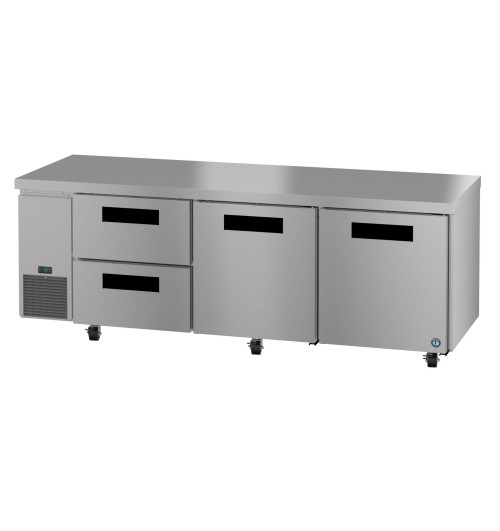 Hoshizaki ULR93B-D2 30.17 Cu. Ft. Three-Section Solid Door Stainless Steel Reach-In Steelheart Series Undercounter Refrigerator - 115 Volts