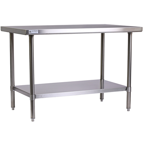 Allmont ALL16GWT3048 30" x 48" 16 Gauge Stainless Steel Work Table with SS Undershelf and Legs