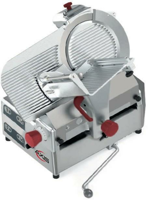 MVP Group AX-S13GAIX 13" Knife Dia. Anodized Aluminum Automatic Feed Electric Axis Heavy Duty Meat Slicer - 120 Volts