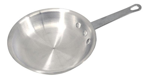 Omcan USA 43332 12" Diameter Uncoated Aluminum Riveted Handle Fry Pan
