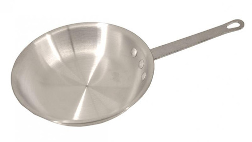 Omcan USA 43330 8" Diameter Uncoated Aluminum Riveted Handle Fry Pan
