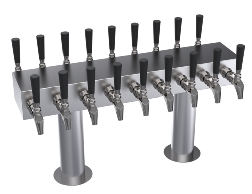 Krowne KDSTC-9S 18 Faucets Stainless Steel Countertop Krowne Double Sided T-Head Tower