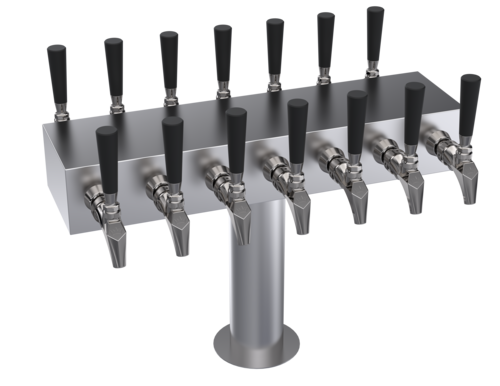 Krowne KDSTC-7S 14 Faucets Stainless Steel Countertop Krowne Double Sided T-Head Tower