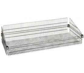 Quantum BSK2448C 24" W x 48" L x 10" H Chrome Plated Post Mount Basket