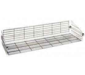 Quantum BSK2460C 24" W x 60" L x 10" H Chrome Plated Post Mount Basket