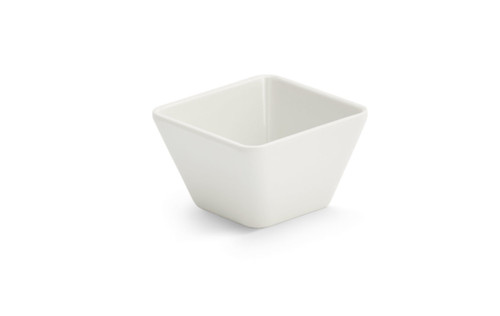 Vollrath V22211 3 Oz. White XXS Square Melamine Bowl