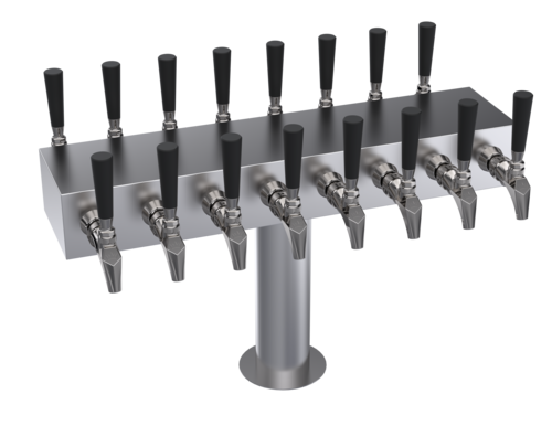 Krowne KDSTC-8S 16 Faucets Stainless Steel Countertop Krowne Double Sided T-Head Tower