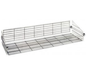 Quantum BSK1860C 18" W x 60" L x 10" H Chrome Plated Post Mount Basket