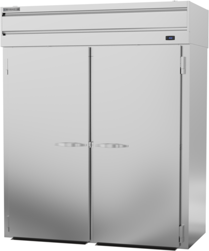 Beverage Air PFT2HC-1AS 78.5 Cu. Ft. Stainless Steel Two-Section Solid Door Roll-Thru P-Series Freezer - 115 Volts